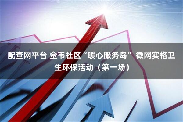 配查网平台 金韦社区“暖心服务岛” 微网实格卫生环保活动（第一场）